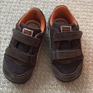 Puma Kids Sneakers - Black with Orange Highlights